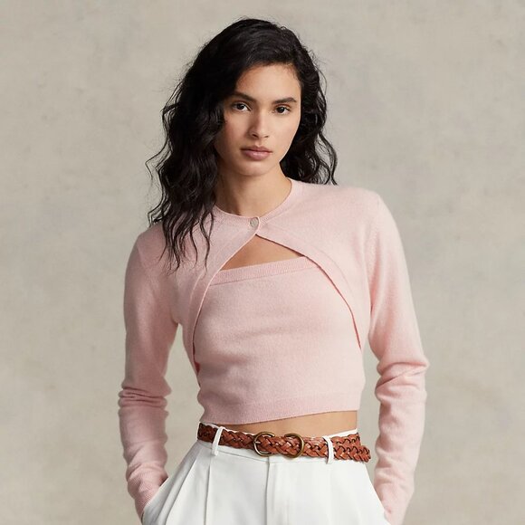 Polo by Ralph Lauren Cashmere Straight Neck Tank Top in Pink  New with tags, nev - Picture 2 of 6